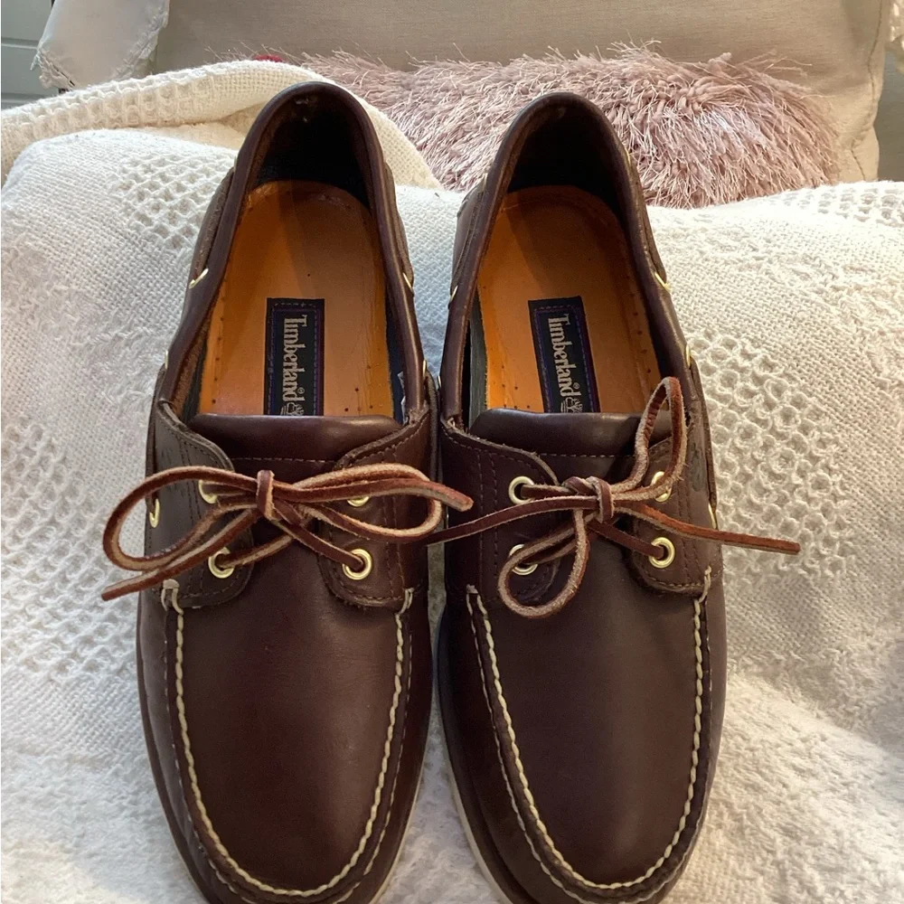 Timberland Brown Leather Boat Shoes